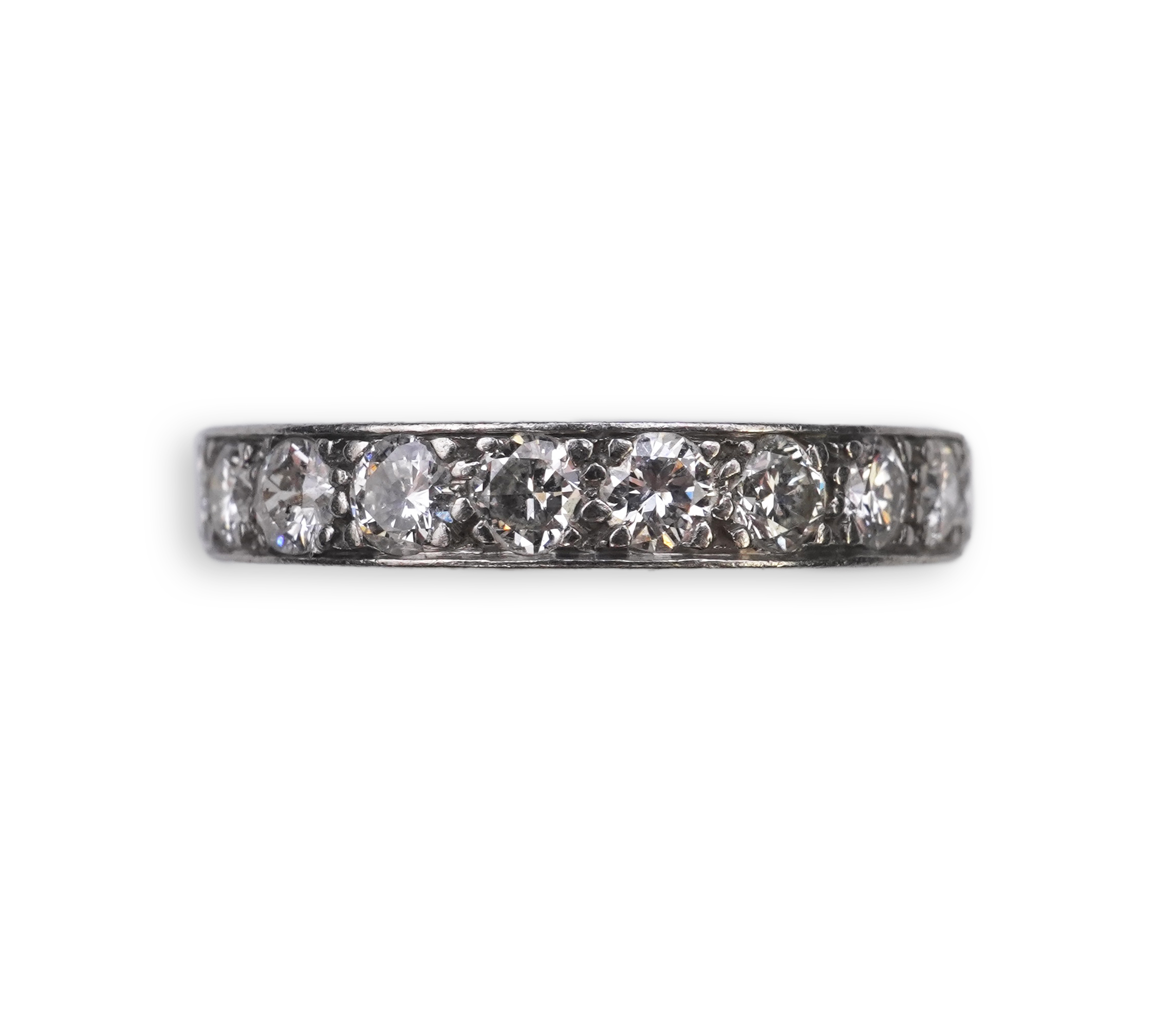 A diamond eternity ring